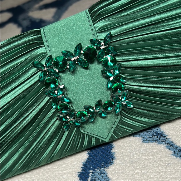 Wicked green fancy going out purse with jewel  details - Picture 3 of 16